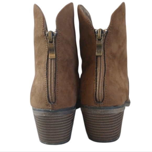 Anthropologie Gee Wawa Western Ankle Boots Women's Brown Leather Booties sz 8.5 - Picture 5 of 11